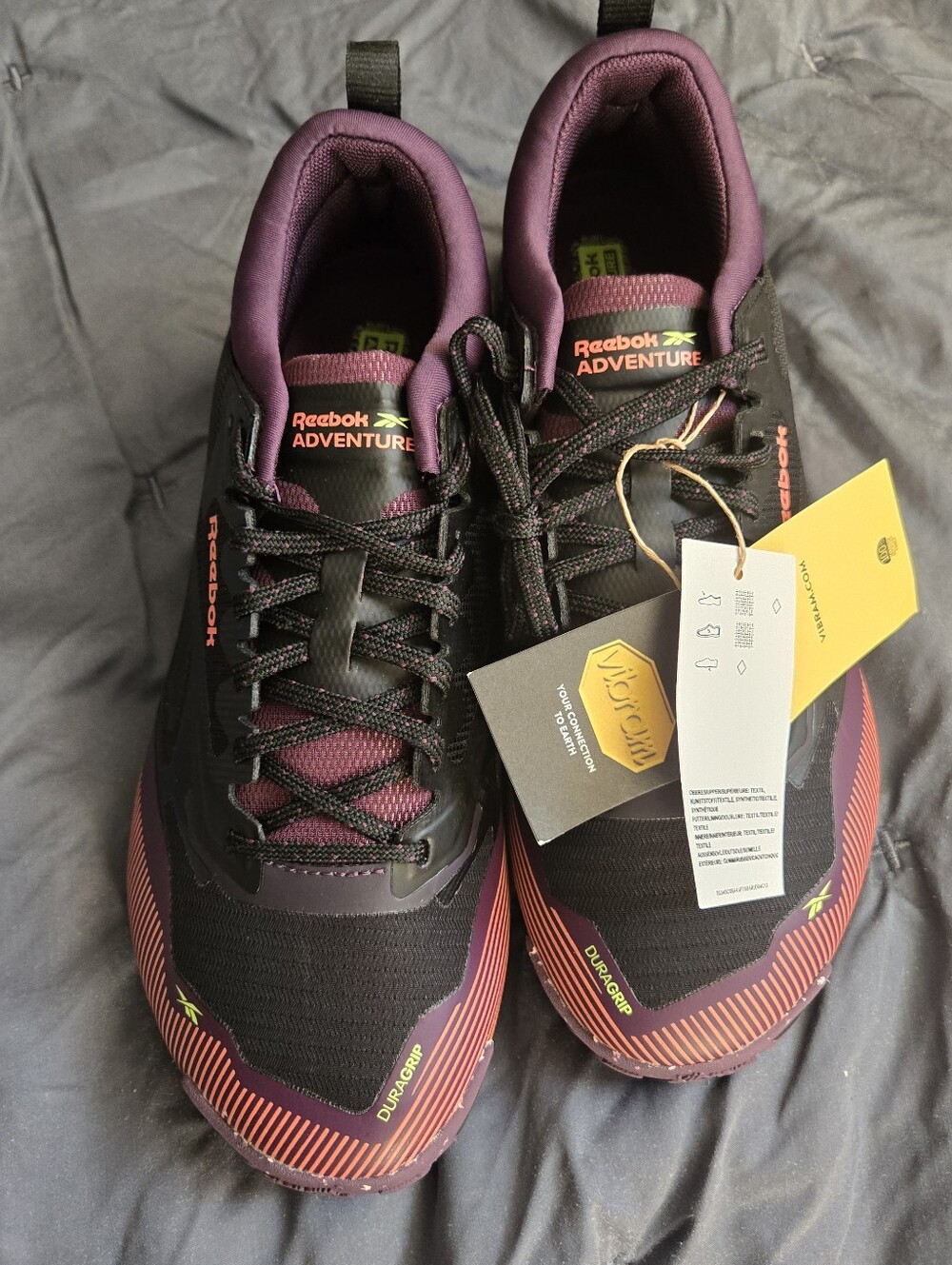 Reebok Nano X4 Adventure Women's Black and Plum Trail Sneakers Sz 9